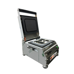 Paslanmaz Kase Tabak Kapatma Makinesi  3 Bölmeli Yemek Paketleme GMF-3