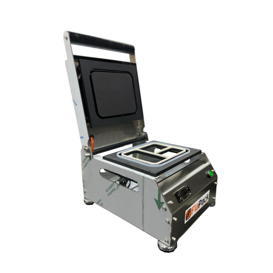 Paslanmaz Kase Tabak Kapatma Makinesi  3 Bölmeli Yemek Paketleme GMF-3