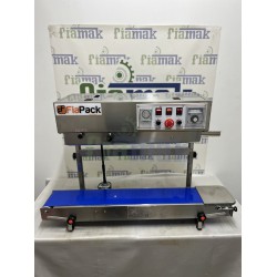 Paslanmaz Dikey Mürekkep Tarih Kodlamalı Yürüyen Bantlı Poşet Yapıştırma Makinesi