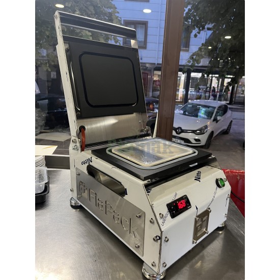 Paslanmaz Kase Tabak Kapatma Makinesi 2 Bölmeli Yemek Paketleme GMF-2