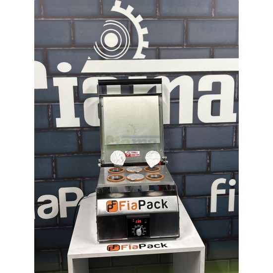 Fiapack Ayran Paketleme Makinesi 6'lı Ayran Bardak Kapatma Makinası