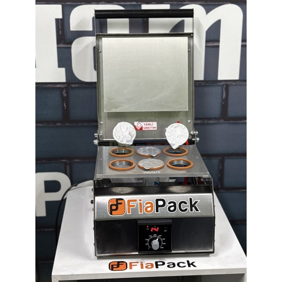 Fiapack Ayran Paketleme Makinesi 6'lı Ayran Bardak Kapatma Makinası