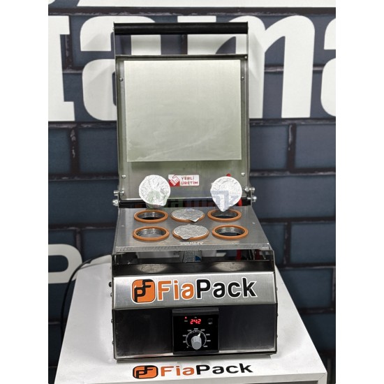 Fiapack Ayran Paketleme Makinesi 6'lı Ayran Bardak Kapatma Makinası