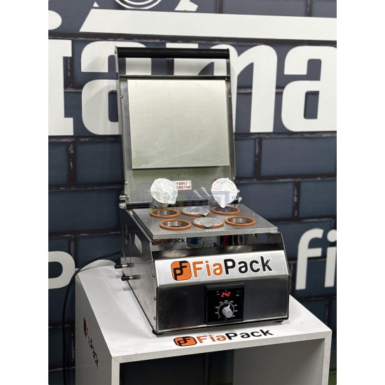 Fiapack Ayran Paketleme Makinesi 6'lı Ayran Bardak Kapatma Makinası