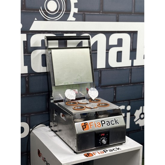 Fiapack Ayran Paketleme Makinesi 6'lı Ayran Bardak Kapatma Makinası