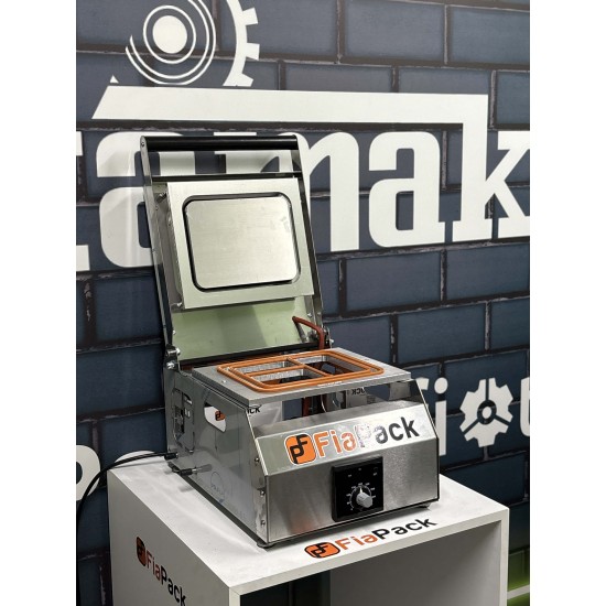 Fiapack Yemek Paketleme Makinesi 3 lu Yemek Kapatma Makinası 3 Bölmeli Kase Kapatma