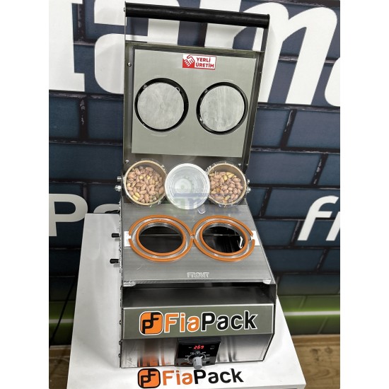 Paslanmaz 2 Adet Bardak Kapatma Makinesi Bardak Paketleme Makinası