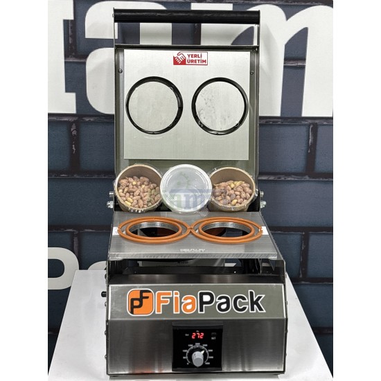 Paslanmaz 2 Adet Bardak Kapatma Makinesi Bardak Paketleme Makinası