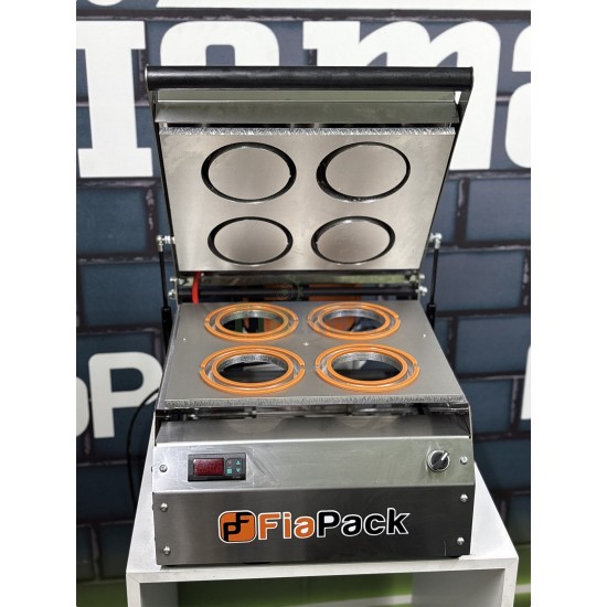 Paslanmaz 4 Adet Bardak Kapatma Makinesi Bardak Paketleme Makinası