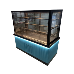 100 cm Mavi Mobilyalı Lüks Pasta Teşhir Dolabı (Dinamik Soğutma ve LED)