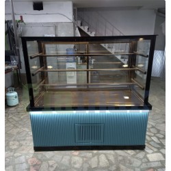 100 cm Mavi Mobilyalı Lüks Pasta Teşhir Dolabı (Dinamik Soğutma ve LED)