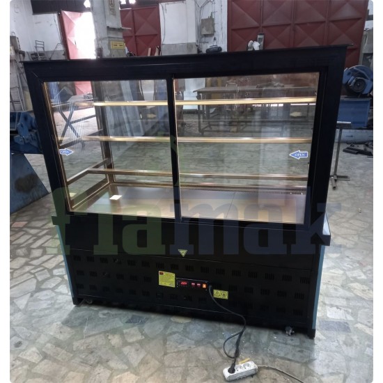 100 cm Mavi Mobilyalı Lüks Pasta Teşhir Dolabı (Dinamik Soğutma ve LED)