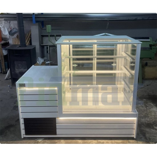 Fiamak Bankolu Pasta Teşhir Dolabı 130 CM