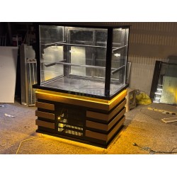 Fiamak Sürgülü Camlı Pasta Teşhir Dolabı 100 CM