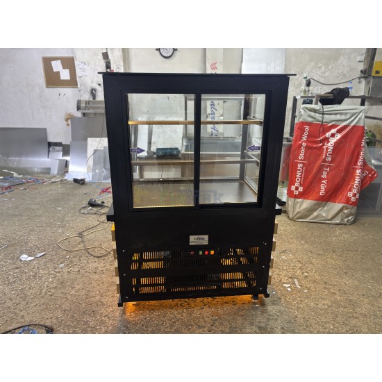 Fiamak Sürgülü Camlı Pasta Teşhir Dolabı 100 CM