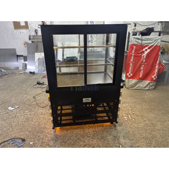 Fiamak Sürgülü Camlı Pasta Teşhir Dolabı 100 CM
