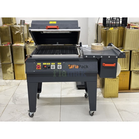Profesyonel FiaPack Kapaklı Shrink Ambalaj Makinesi – Tek Adımda Kesme ve Mühürleme (50x60 cm)