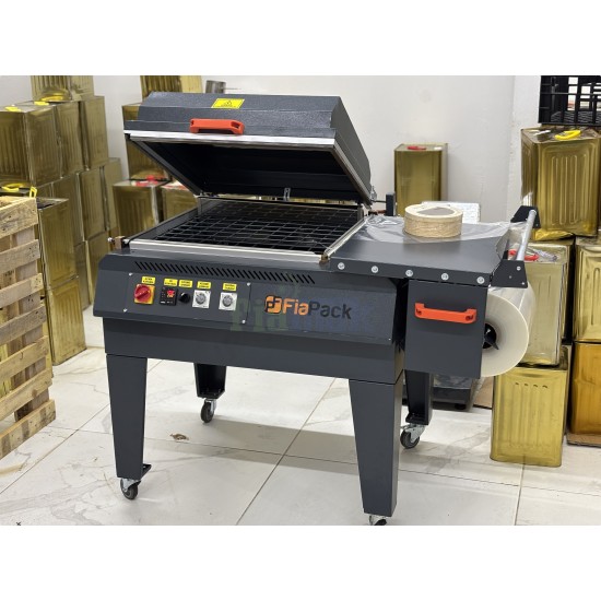 Profesyonel FiaPack Kapaklı Shrink Ambalaj Makinesi – Tek Adımda Kesme ve Mühürleme (50x60 cm)