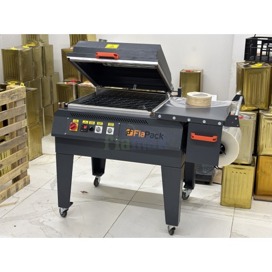 Profesyonel FiaPack Kapaklı Shrink Ambalaj Makinesi – Tek Adımda Kesme ve Mühürleme (50x60 cm)