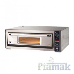 Arisco Tek Katlı Pizza Fırını LZ2504 – 25 cm x 5 Pizza Kapasiteli, Paslanmaz Çelik Gövde