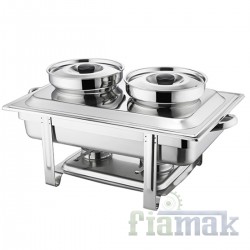 Arisco Yakıtlı Chafing Dish (Reşo) M21178 – Paslanmaz Çelik Gövde, 2 mm Çerçeve Kalınlığı, Yakıtlı Isıtma Sistemi