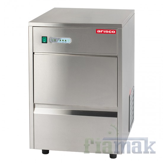Arisco ZB50 Buz Makinesi – 50 kg/gün Üretim Kapasitesi, 13 kg Depo, Hava Soğutmalı, Paslanmaz Çelik Gövde