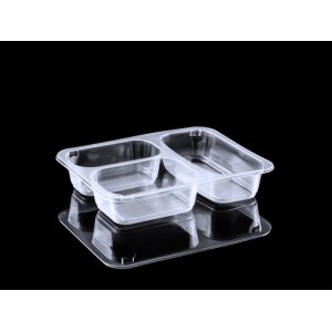 Üst Folyo Yapıştırmalı Tabak Kapatma Makinesine Uygun Kap FT-370-H37 3 Bölmeli (17.8 x 22.7 x 3.7H cm)